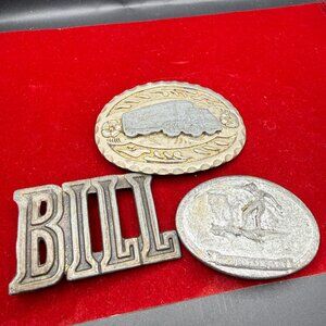 3 VTG belt buckles